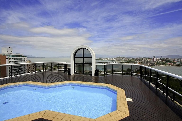 Piscina no Rooftop com Vista Mar e Pontes #CA22