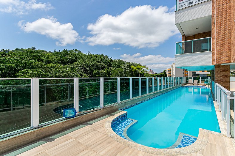 Swimming pool with SEA VIEW near UFSC #PANTA03