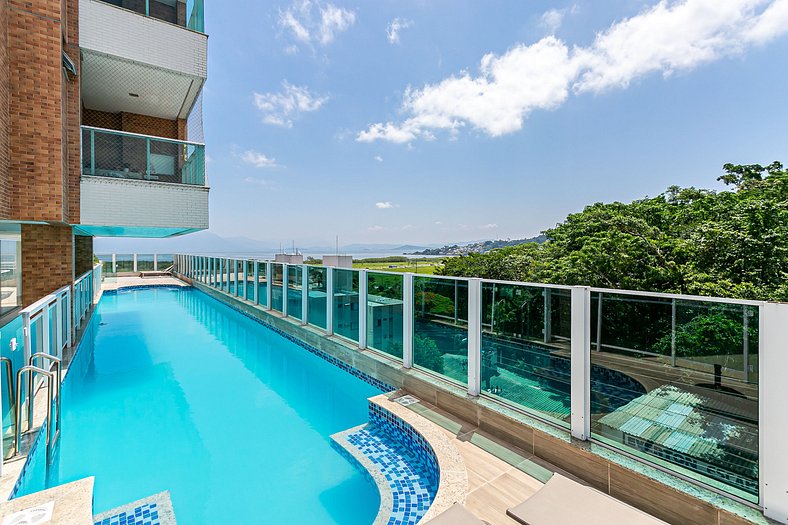 Swimming pool with SEA VIEW near UFSC #PANTA03